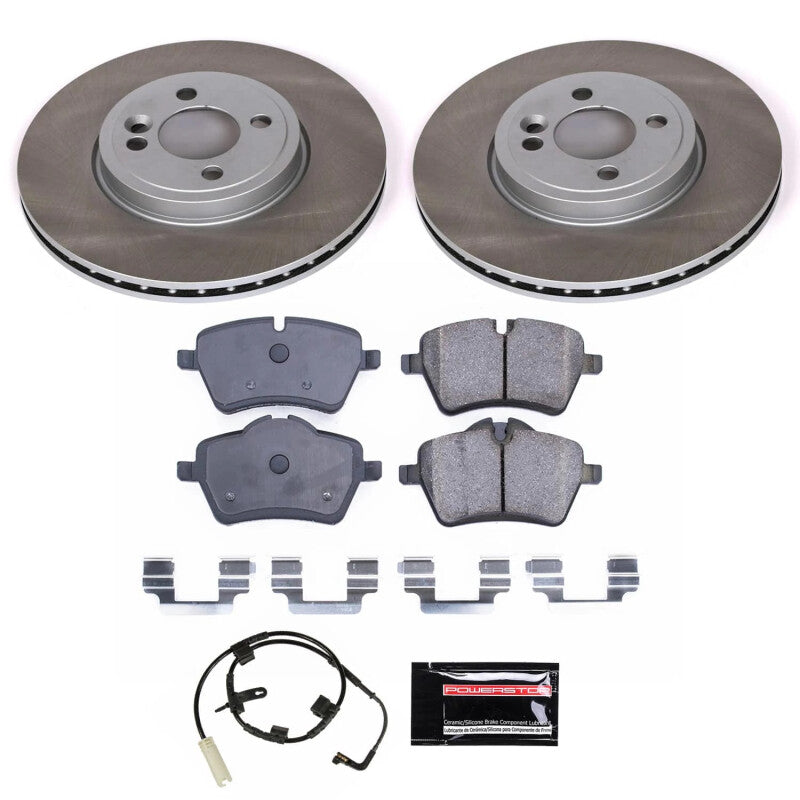 Power Stop 07-10 Mini Cooper Front Semi-Coated Rotor Kit PowerStop