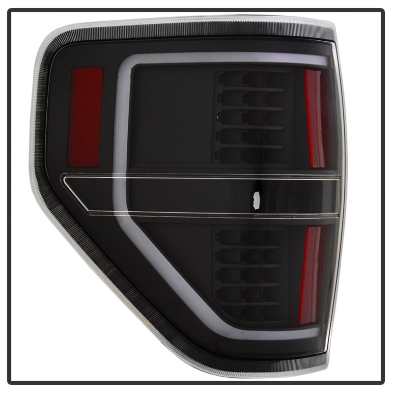 xTune 09-14 Ford F-150 Light Bar LED Tail Lights - Black (ALT-JH-FF15009-LBLED-BK) SPYDER