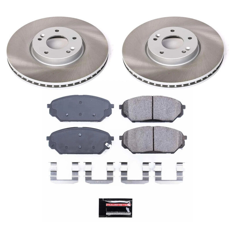 Power Stop 07-12 Hyundai Veracruz Front Semi-Coated Rotor Kit PowerStop