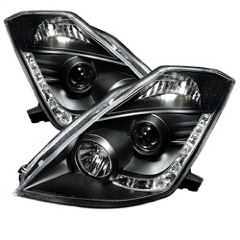 Spyder Nissan 350Z 03-05 Projector Headlights Xenon DRL Blk High H1 Lw D2R PRO-YD-N350Z02-HID-DRL-BK SPYDER