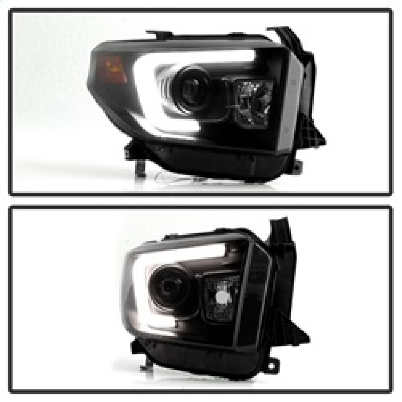 Spyder Toyota Tundra 2014-2016 Projector Headlights Light Bar DRL Black Smoke PRO-YD-TTU14-DRL-BSM SPYDER
