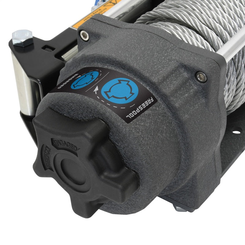 Superwinch 4500 LBS 12V DC 15/64in x 50ft Steel Rope Terra 4500 Winch - Gray Wrinkle Superwinch