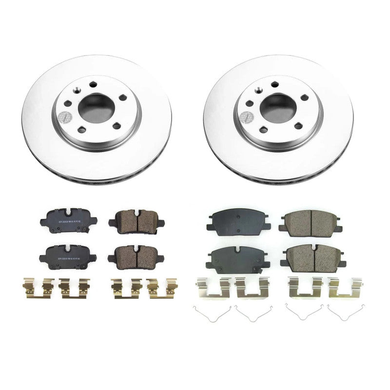 Power Stop 2021 Chevrolet Malibu Front & Rear Z17 Coated Brake Kit PowerStop