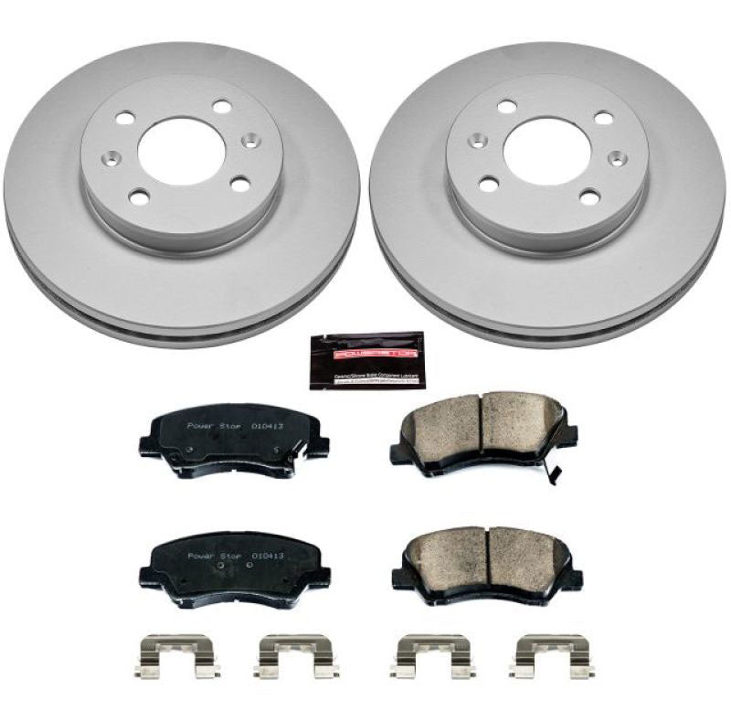 Power Stop 12-18 Hyundai Accent Front & Rear Z17 Evolution Geomet Coated Brake Kit