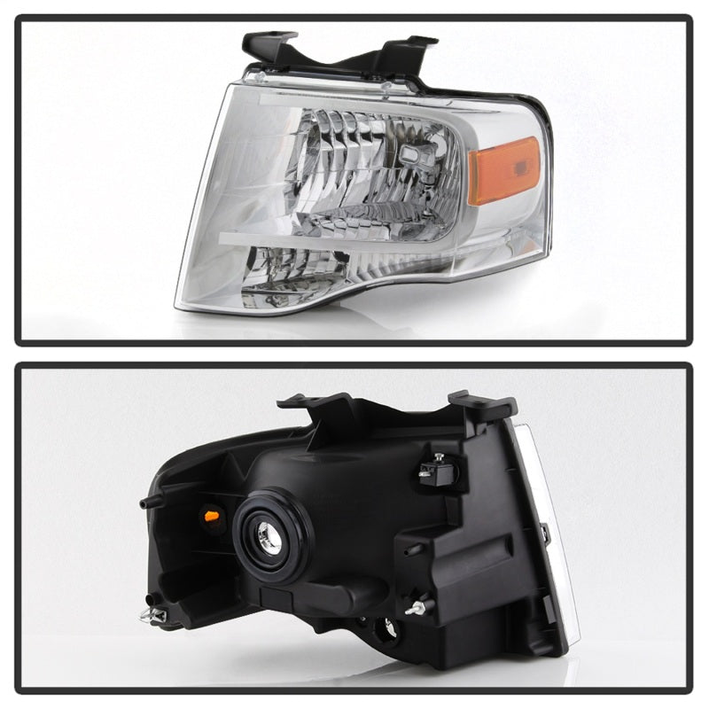 xTune 07-14 Ford Expedition OEM Style Headlights -Chrome (HD-JH-FE07-AM-C) SPYDER