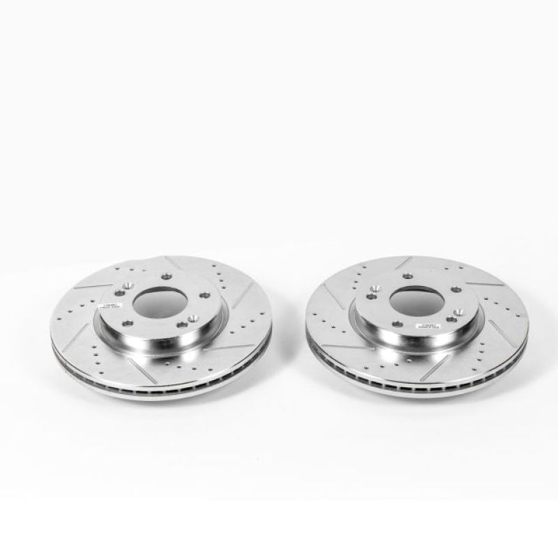 Power Stop 11-19 Hyundai Elantra Front Evolution Drilled & Slotted Rotors - Pair PowerStop