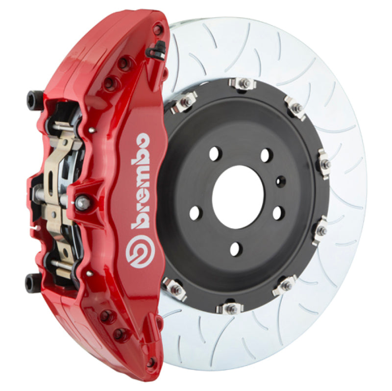 Brembo 14-18 1500 Sierra (w/ Alum Knuckles) Fr GT BBK 6Pis Cast 2pc 380x34 2pc Rtr Slot Type3-Red Brembo
