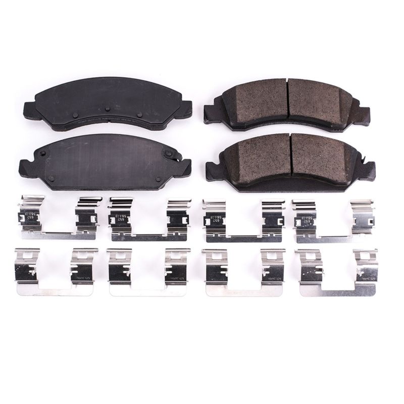 Power Stop 2008 Chevrolet Avalanche Front Z17 Evolution Ceramic Brake Pads w/Hardware PowerStop