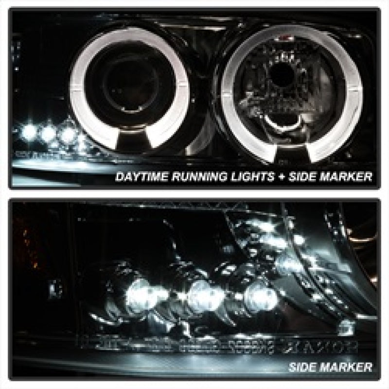 Spyder GMC Sierra 1500/2500/3500 99-06 Projector Headlights LED Halo LED Smoke PRO-YD-CDE00-HL-SMC SPYDER