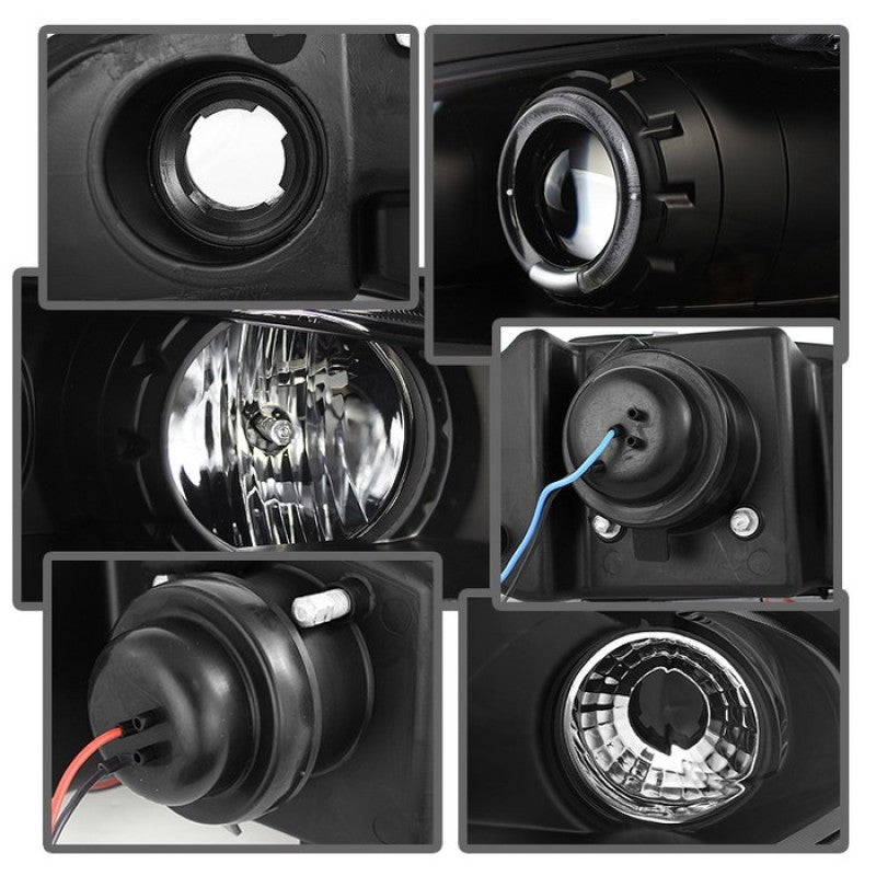 Spyder Mitsubishi Eclipse 97-99 Projector Headlights LED Halo Black High H1 Low H1 PRO-YD-ME97-HL-BK SPYDER