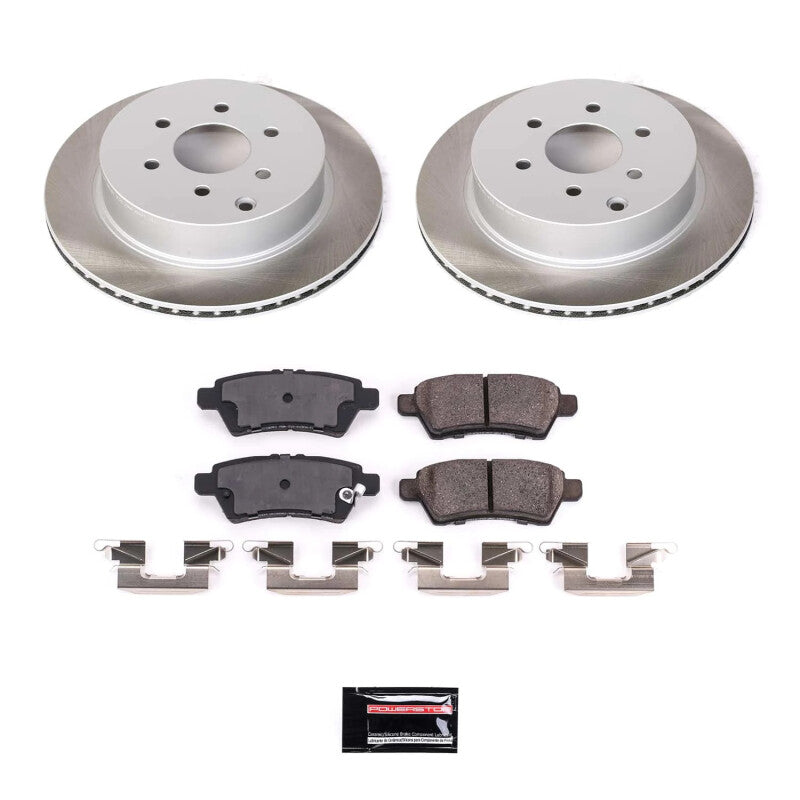 Power Stop 05-12 Nissan Pathfinder Rear Semi-Coated Rotor Kit PowerStop