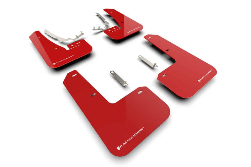 Rally Armor MK8 Volkswagen Golf GTI/R UR Red Mud Flap w/ White Logo Rally Armor