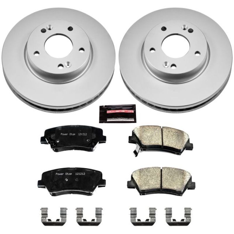 Power Stop 11-16 Hyundai Elantra Front Z17 Evolution Geomet Coated Brake Kit PowerStop