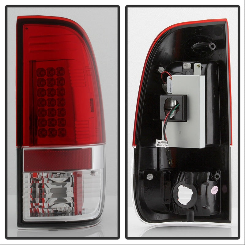 Spyder Ford F150 side 97-03/F250/350 Duty 99-07 LED Tail Lights Red Clear ALT-YD-FF15097-LED-RC SPYDER