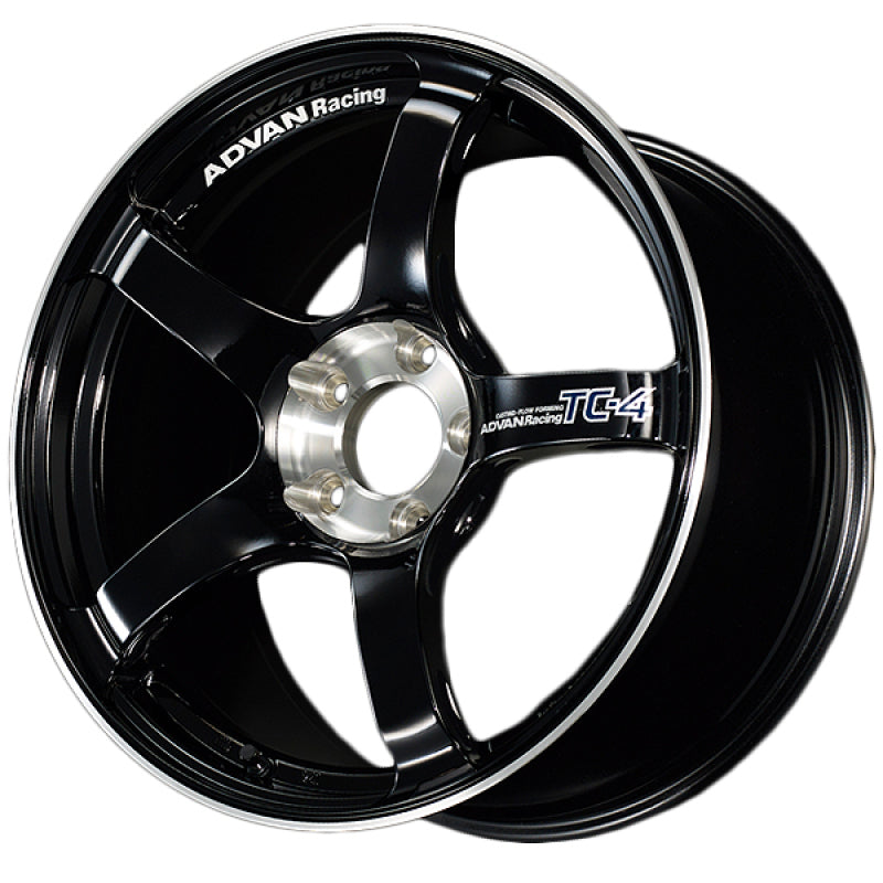 ADVAN Racing TC-4 SE 18x10 +35 5x114.3 Wheel - Gloss Black & Diamond Cut - YADS8K35EBF