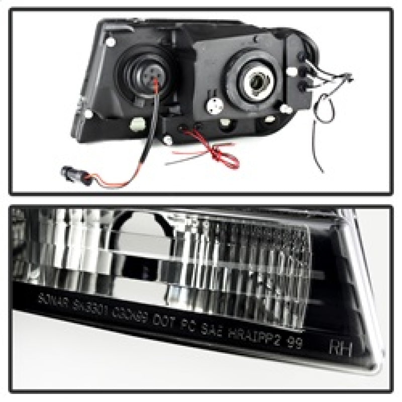 Spyder Jeep Grand Cherokee 99-04 Projector Headlights LED Halo LED Black Smoke PRO-YD-JGC99-HL-BSM SPYDER