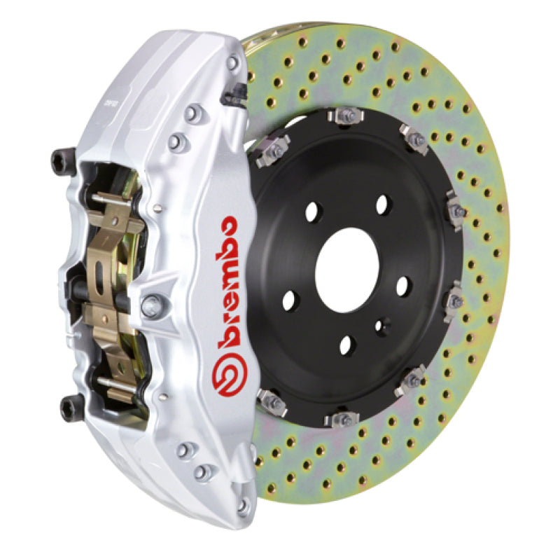 Brembo 15-16 Genesis Sedan 3.8/5.0 (Excl AWD) Fr GT BBK 6Pist Cast 380x34 2pc Rtr Drill-Silver Brembo