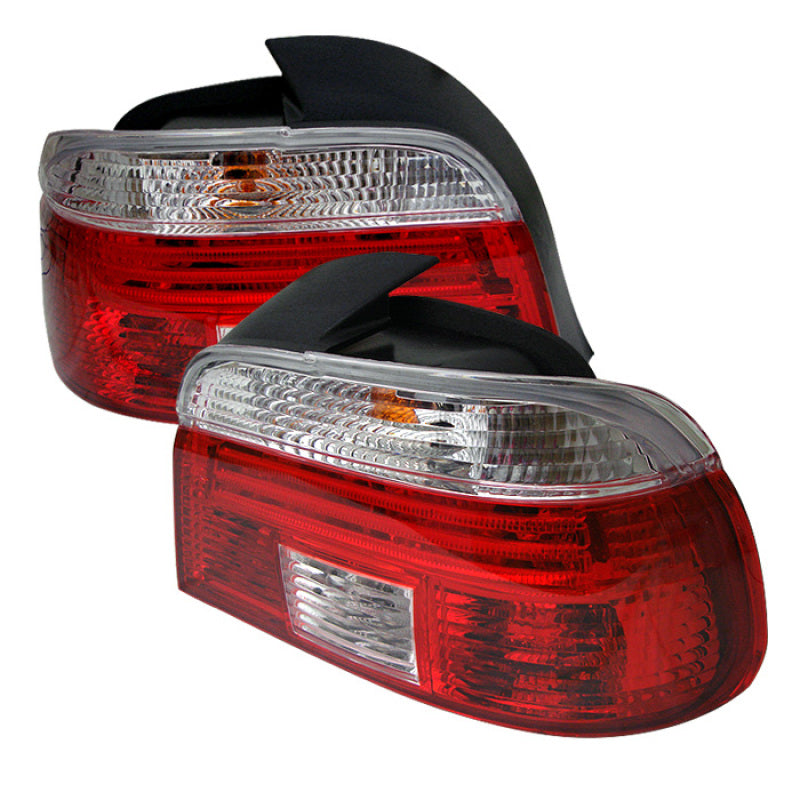 Xtune Bmw E39 5-Series 97-00 Tail Light Red Clear ALT-CI-BE3997-RC SPYDER