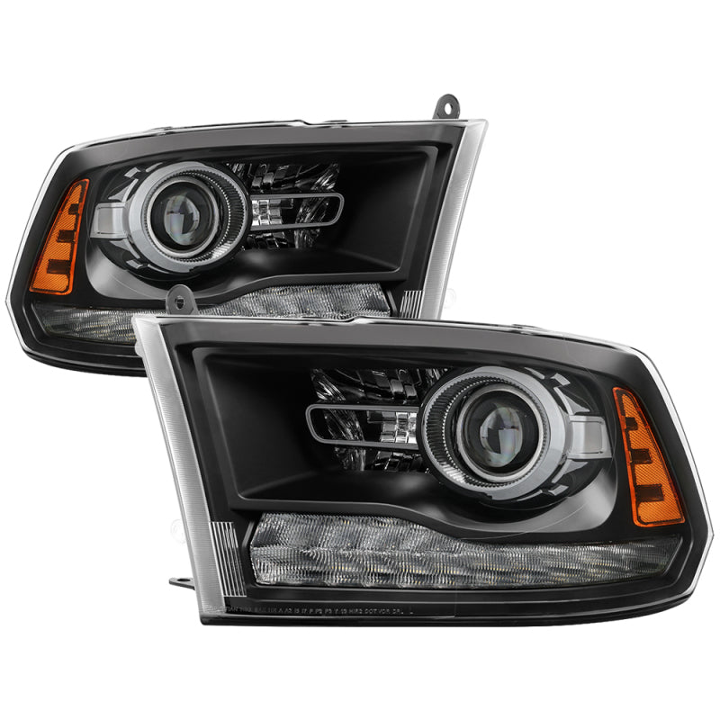 xTune Dodge Ram 13-17 ( w/ Factory Projector LED) OEM Style Headlight - Black HD-JH-DR13-OE-BK SPYDER