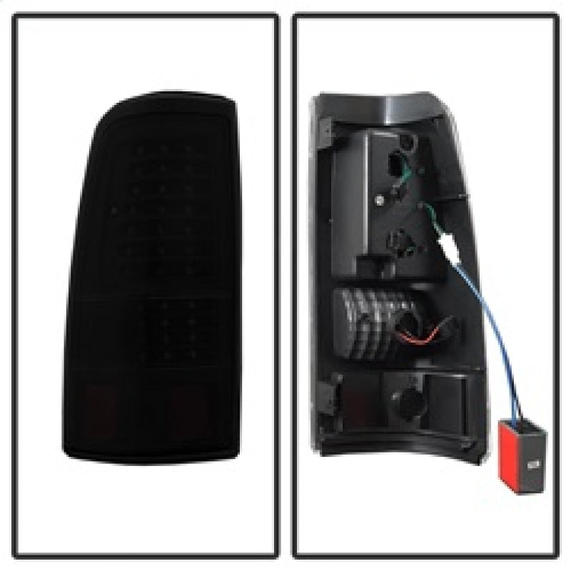 xTune 03-06 Chevrolet Silverado 1500 LED Tail Lights - Black Smoke (ALT-JH-CSIL03-LED-BSM) SPYDER