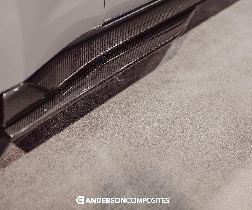 Anderson Composites 20-23 Shelby GT500 Carbon Fiber Rocker Panel Splitter Extensions AC-SX20FDMU500