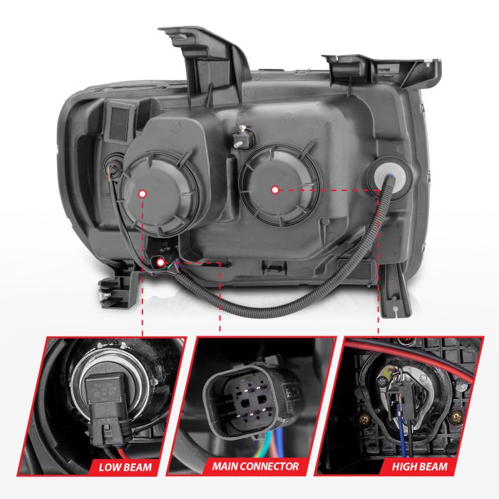 ANZO GMC CANYON 15-22 PROJECTOR PLANK STYLE HEADLIGHTS BLACK - 111381