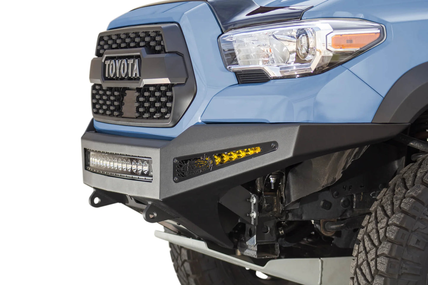 Addictive Desert Designs 2016-2023 Toyota Tacoma Honeybadger Winch Front Bumper - F687382730103 Addictive Desert Designs