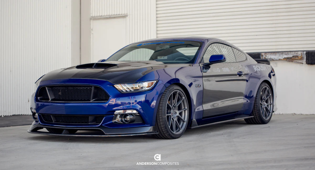 Anderson Composites 15-17 Mustang Carbon Fiber Fog Light Surrounds - AC-FLS15FDMU