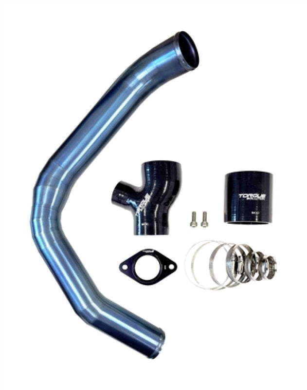 Torque Solution Top Mount Charge Pipe for 2015-2021 Subaru WRX - Titanium Burnt Blue - TS-SU-843-BU