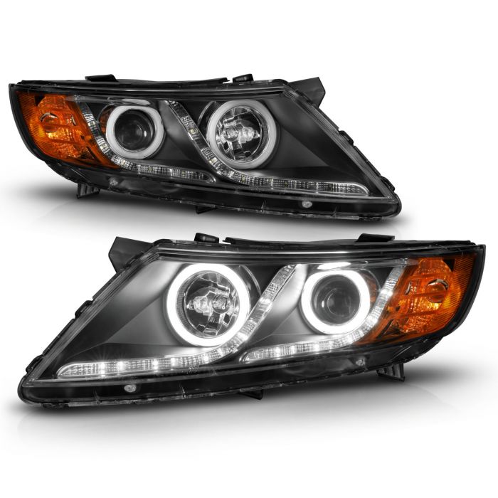 ANZO KIA OPTIMA 11-15 PROJECTOR HEADLIGHTS BLACK W/ RX HALO (FOR HALOGEN MODELS ONLY) -121460