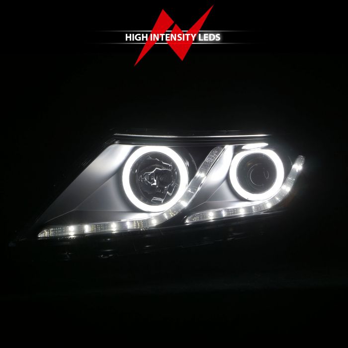 ANZO KIA OPTIMA 11-15 PROJECTOR HEADLIGHTS BLACK W/ RX HALO (FOR HALOGEN MODELS ONLY) -121460