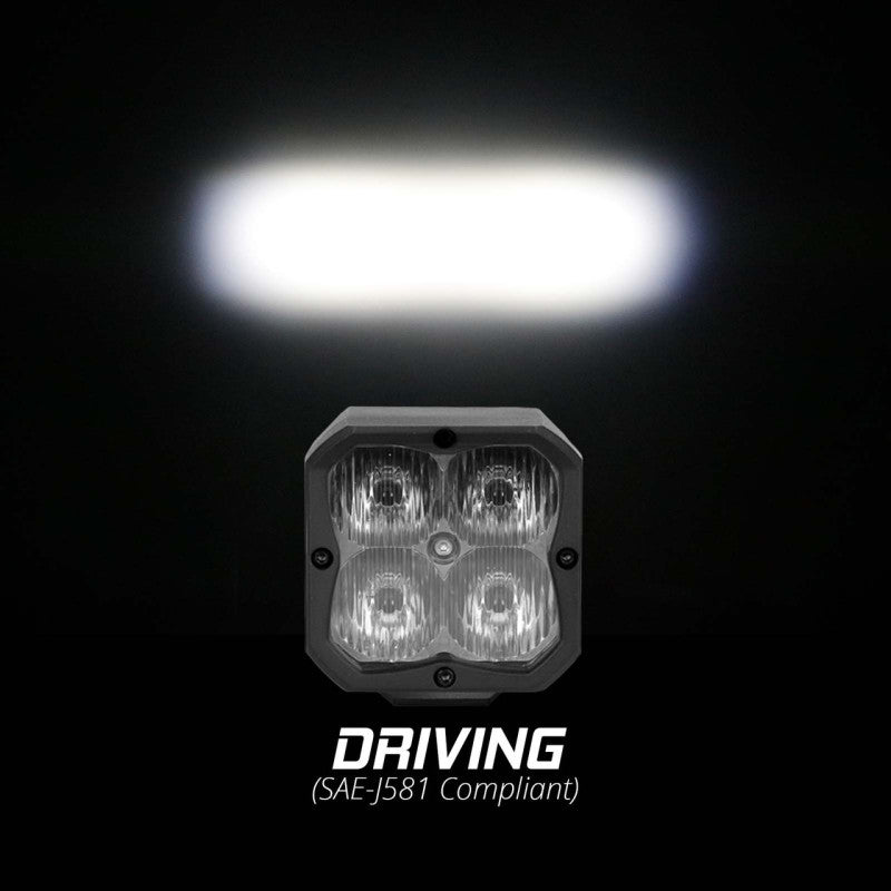 XKGlow 2pc XKchrome 20w LED Cube Light with RGB Accent Light Kit w/ Controller- Driving Beam - Part XK065001-D-KIT