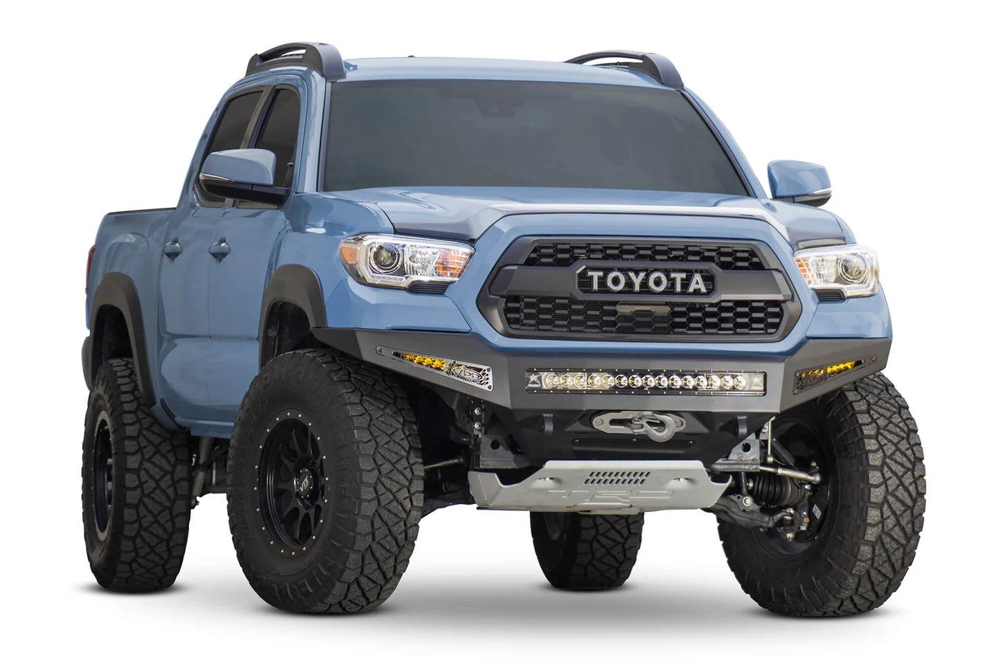 Addictive Desert Designs 2016-2023 Toyota Tacoma Honeybadger Winch Front Bumper - F687382730103 Addictive Desert Designs
