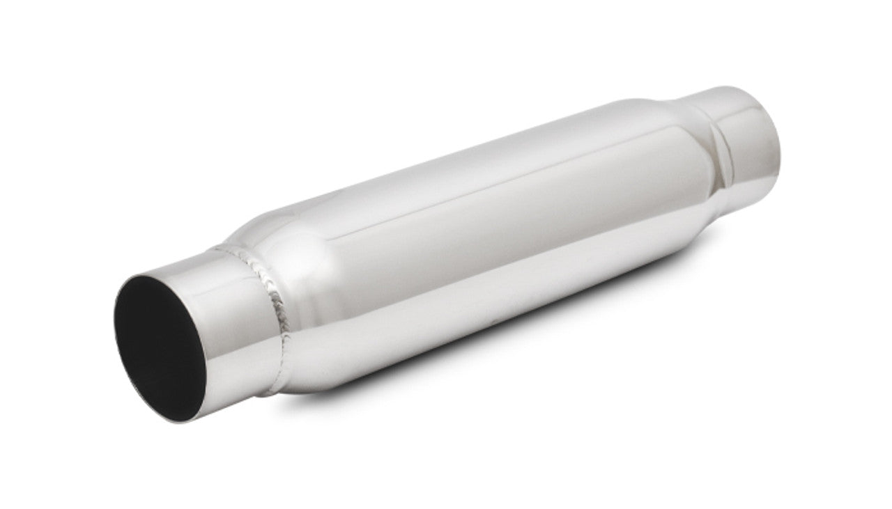 Vibrant 2.25” Inlet/Outlet Stainless Steel Bottle-Style Resonator – 12” Length (1790)
