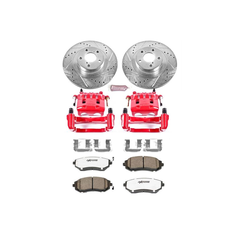 Power Stop 05-06 Saab 9-2X Front Z26 Street Warrior Brake Kit w/Calipers PowerStop