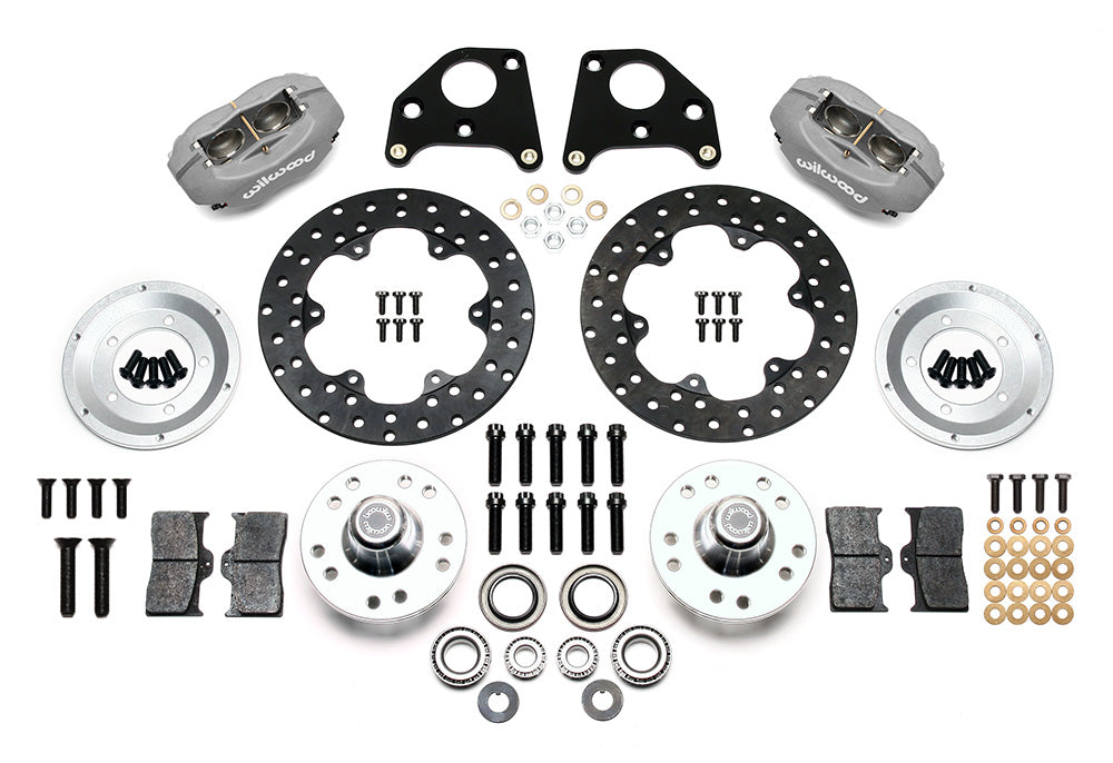 Wilwood Forged Dynalite Front Drag Kit Drilled Rotor 62-72 CDP B & E Body-Drum 140-2711-BD