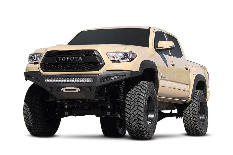 Addictive Desert Designs 2016-2023 Toyota Tacoma Honeybadger Winch Front Bumper - F687382730103 Addictive Desert Designs