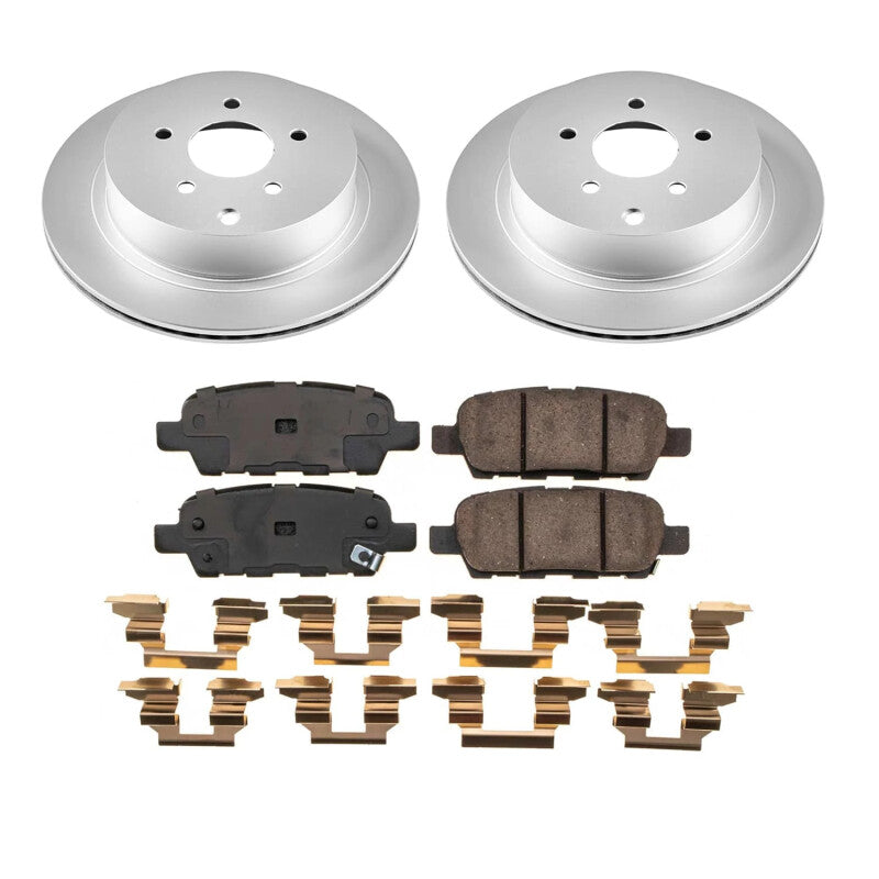 Power Stop 2009 Infiniti FX35 Rear Z17 Coated Brake Kit PowerStop
