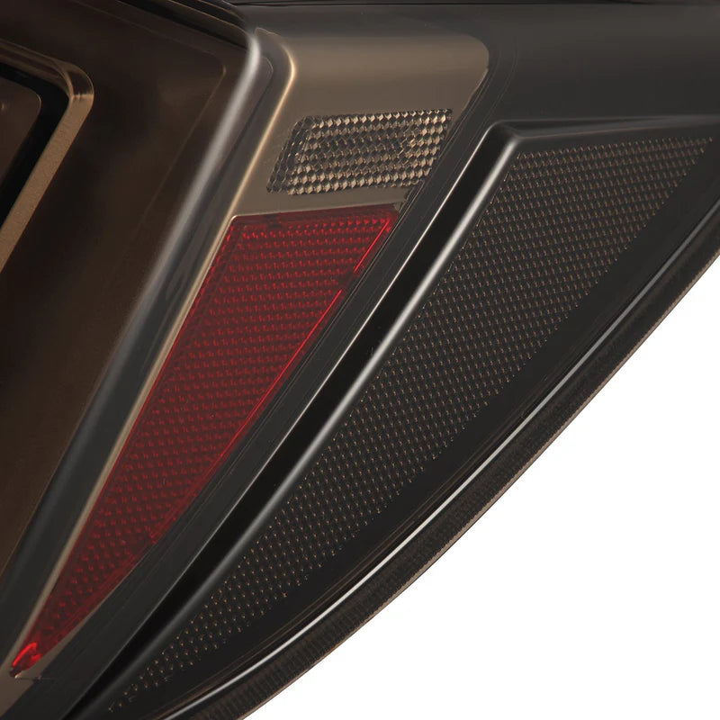 AlphaRex 676040 – NOVA-Series Prismatic LED Tail Lights for 2016–2021 Honda Civic Hatchback & Type-R (Clear Smoked Lens)