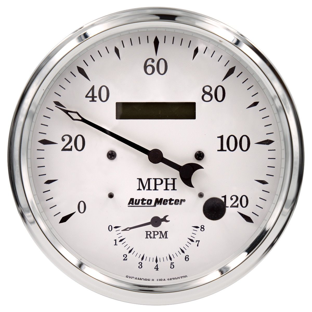 Auto Meter Old Tyme White Tach/Speedo 5in. - 120mph & 8k RPM 1670