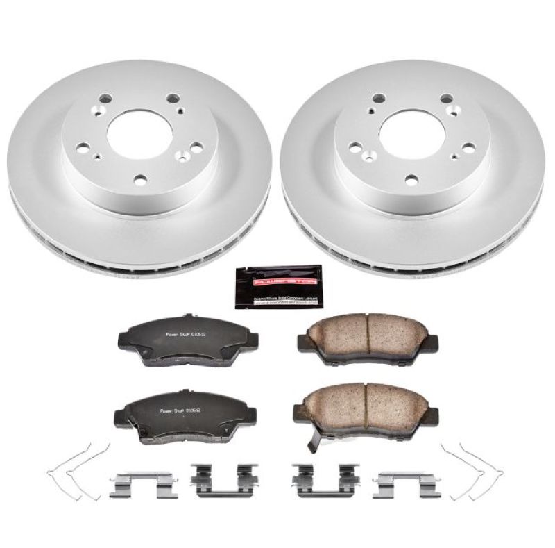 Power Stop 11-15 Honda CR-Z Front Z17 Evolution Geomet Coated Brake Kit PowerStop
