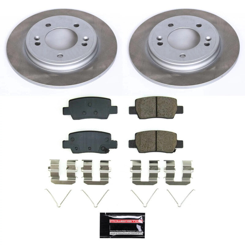 Power Stop 21-23 Hyundai Elantra Rear Semi-Coated Rotor Kit PowerStop
