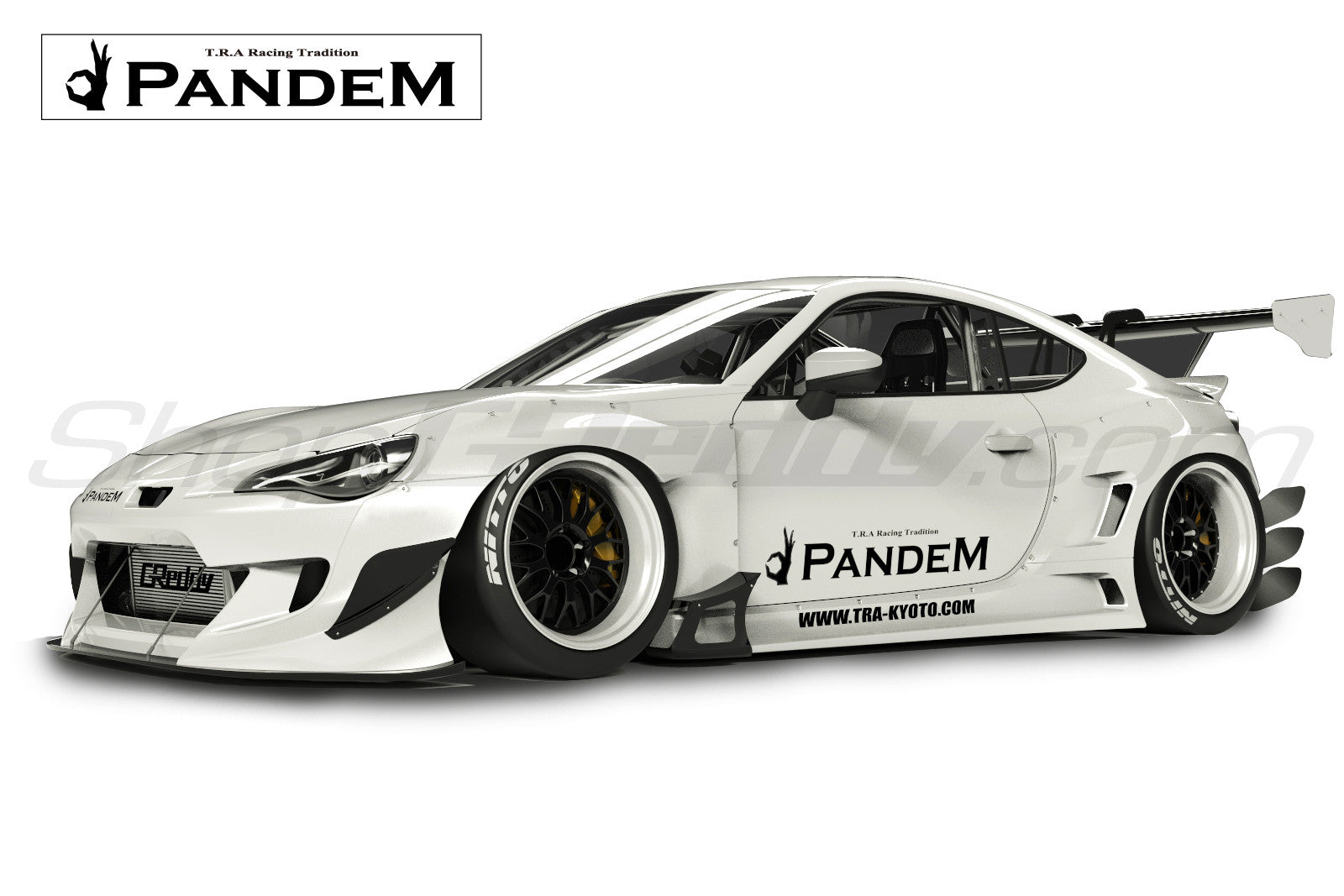 GReddy Pandem Wide Body V3 Rear Canards | 2013-2016 Scion FR-S (17010277) main image 0