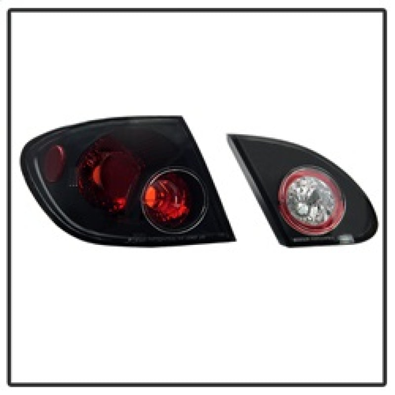 Spyder Toyota Corolla 03-08 Euro Style Tail Lights Black ALT-YD-TC03-BK SPYDER