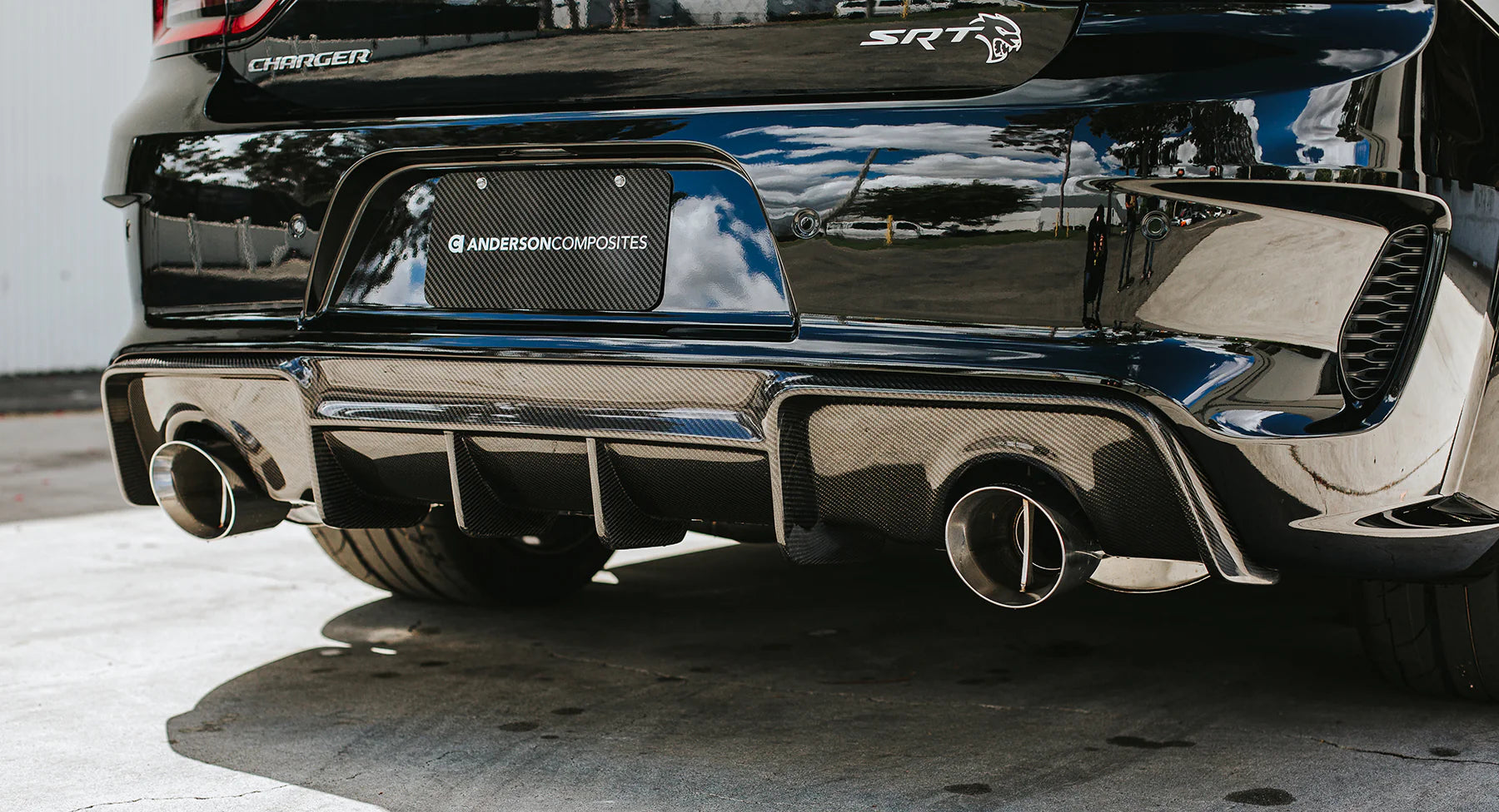 Anderson Composites 2020-2023 Dodge Charger Hellcat Widebody Carbon Fiber Rear Diffuser - AC-RD15DGCR-MB