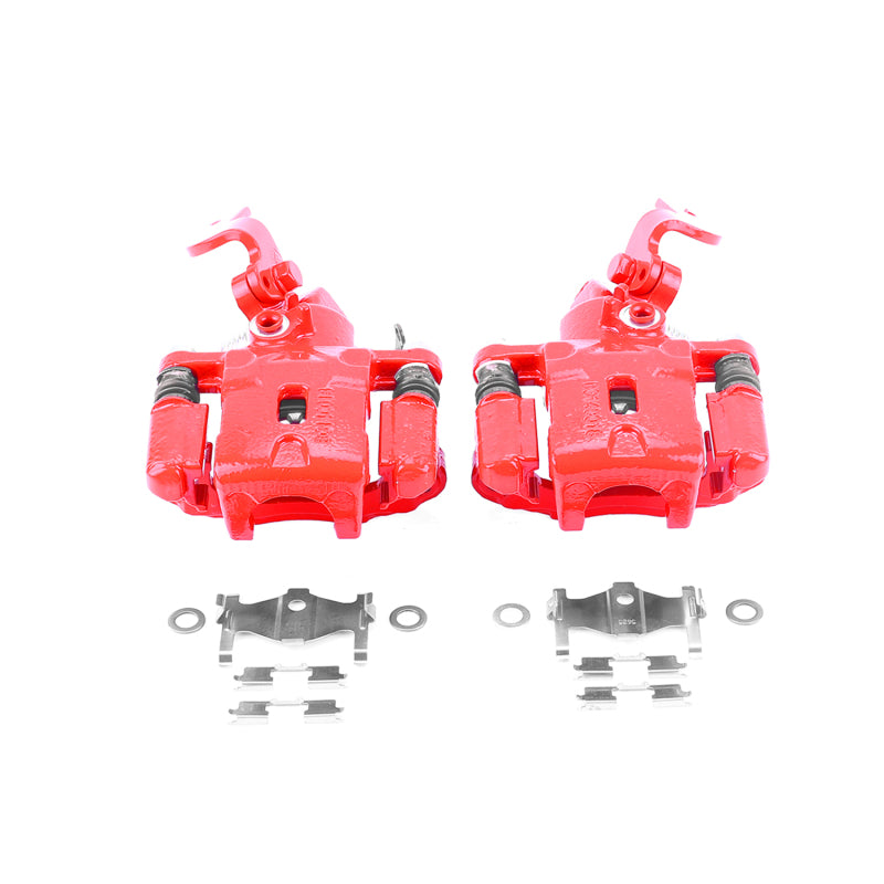 Power Stop 01-05 Hyundai Elantra Rear Red Calipers w/Brackets - Pair PowerStop