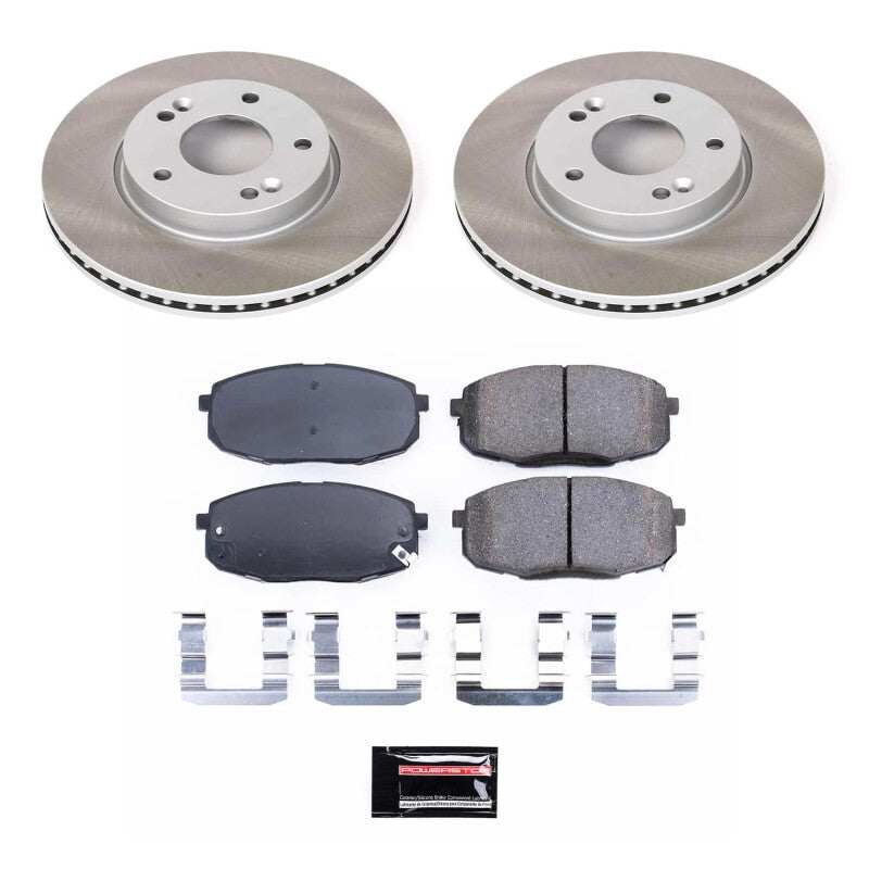 Power Stop 14-16 Kia Soul Front Semi-Coated Rotor Kit PowerStop