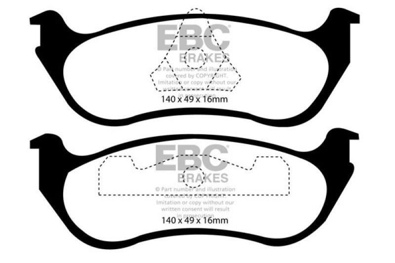 EBC GreenStuff Rear Brake Pads - DP21627 EBC