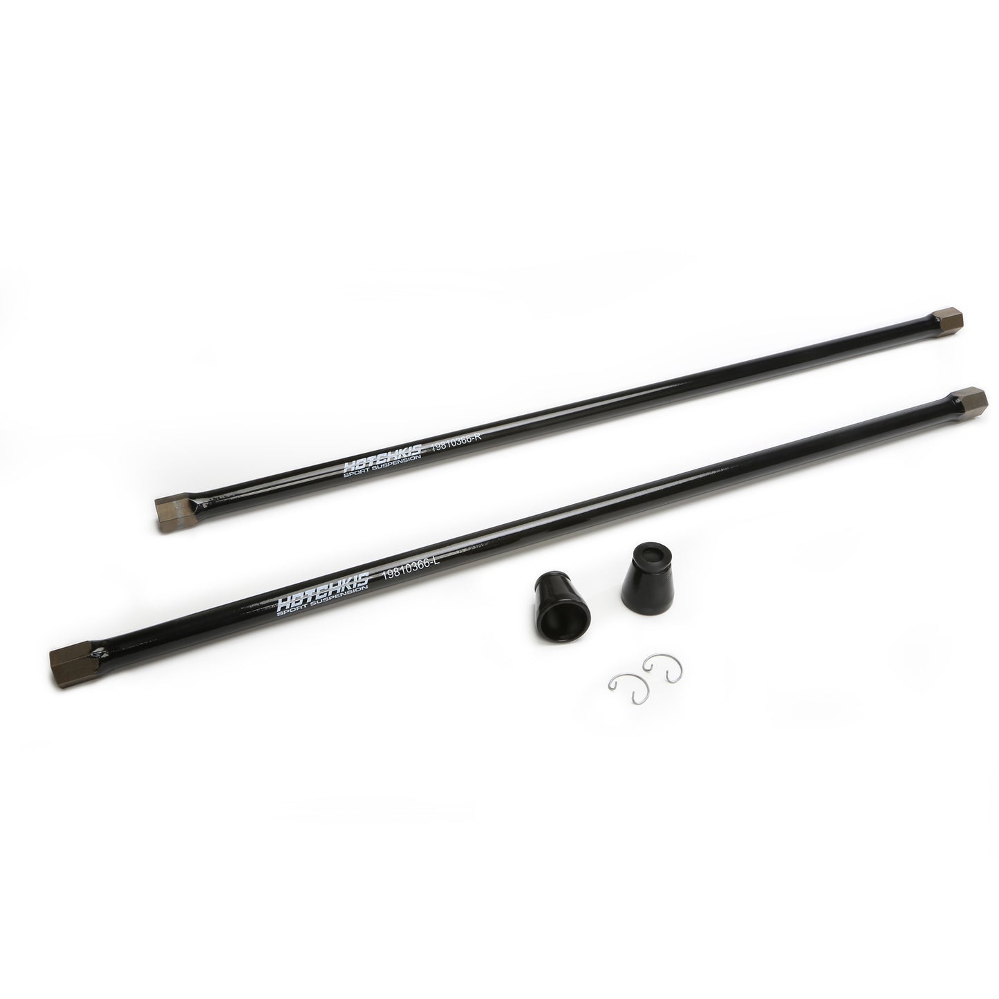 Hotchkis Forged Torsion Bars – 1.1‑inch diameter, forged steel torsion bar set for 1966–1969 Mopar B‑Body vehicles; includes both left/right bars and mounting hardware, performance-tuned for enhanced front-end handling, SKU 19367.