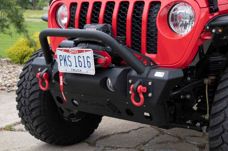 Fishbone Offroad 2018+ Jeep JL/Gladiator Wrangler JL/Gladiator Front Winch Bumper - Black Powdercoat Fishbone Offroad